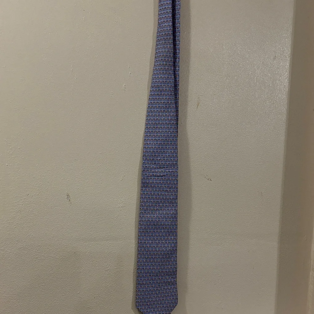 lanvin Paris Blue Geometric Men's Tie
